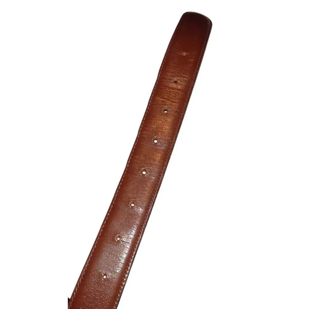 Dooney & Bourke Belt Size 100/40 Men's Brown Curried Bridle Leather 10002 USA Go